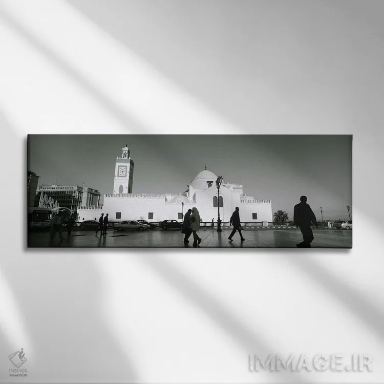 تابلو دکوراتیو Jamaa-El-Jedid, Algiers, Algeria,خودروهای پارک شده در م… اثر پانورامیک ایمجز - نمای روبهرو روی دیوار