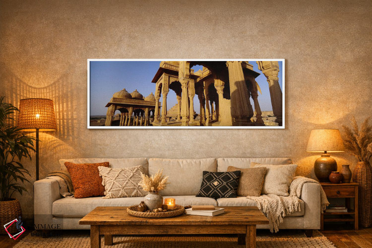 تابلو دکوراتیو Jaisalmer, Rajasthan, India,نمای زاویه پایین از بناهای… اثر پانورامیک ایمجز - D5W