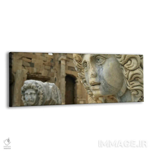 تابلو دکوراتیو Leptis Magna, Libya,نمای نزدیک از مجسمه ها در ساختمان م… اثر پانورامیک ایمجز - نمای پرسپکتیو محصول