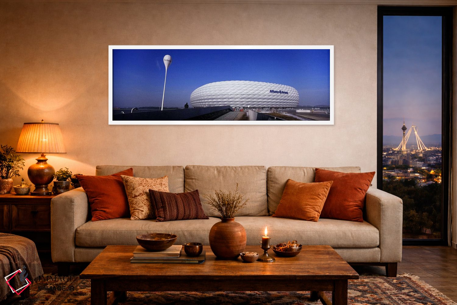 تابلو دکوراتیو Allianz Arena, Munich, Bavaria, Germany,استادیوم فوتبال… اثر پانورامیک ایمجز - D4W