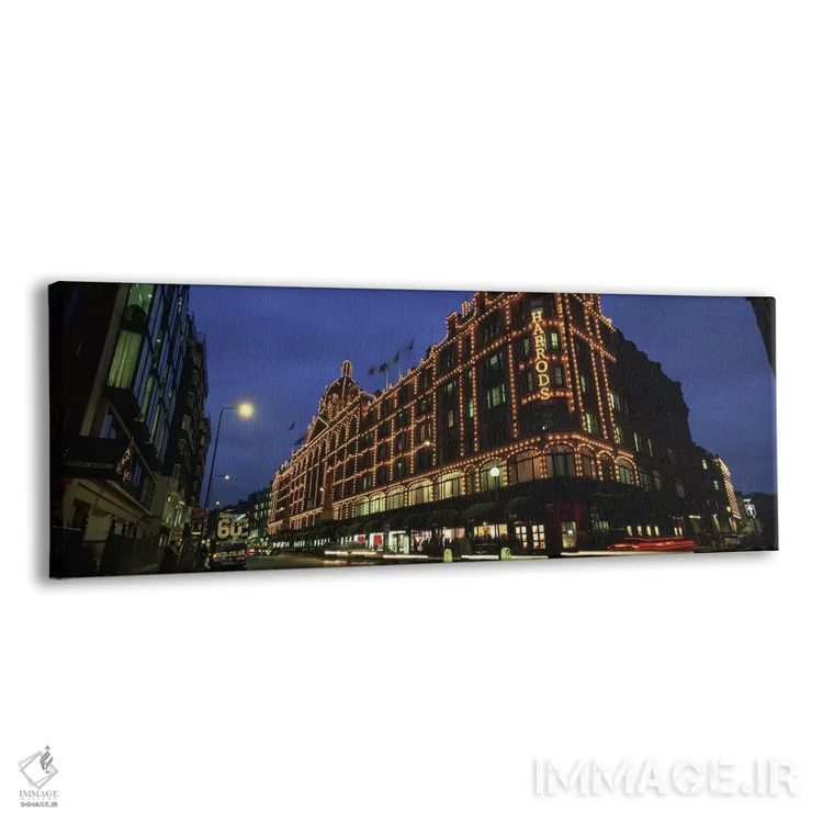 تابلو دکوراتیو Knightsbridge, London, England,فروشگاه هارودز در شب، نا… اثر پانورامیک ایمجز - نمای پرسپکتیو محصول