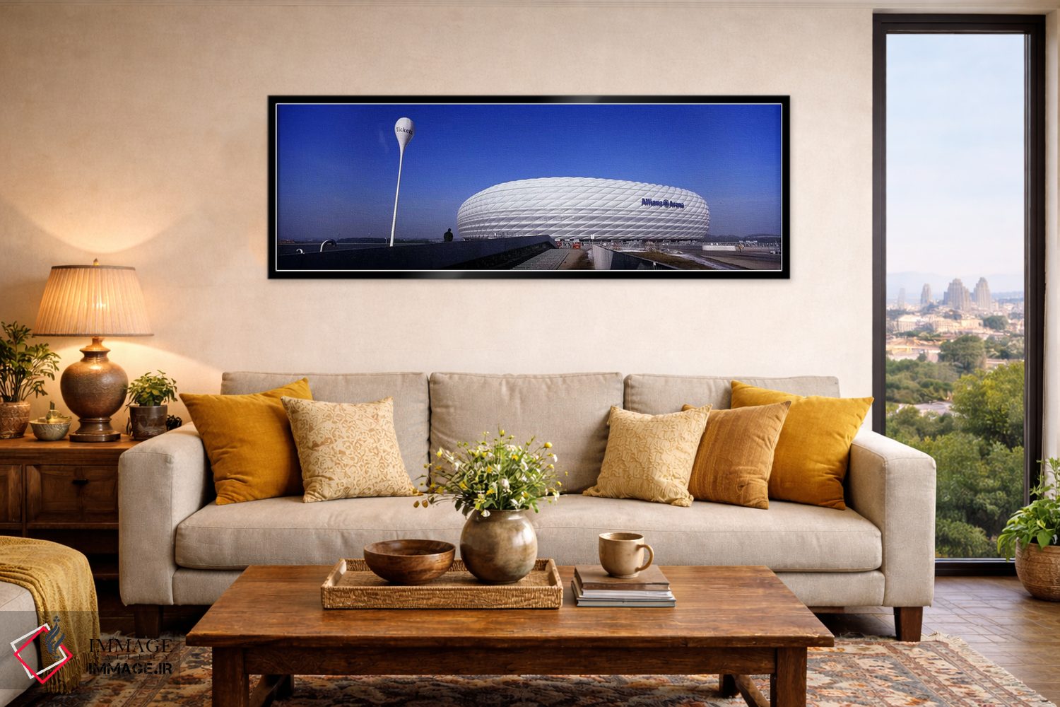 تابلو دکوراتیو Allianz Arena, Munich, Bavaria, Germany,استادیوم فوتبال… اثر پانورامیک ایمجز - D6B