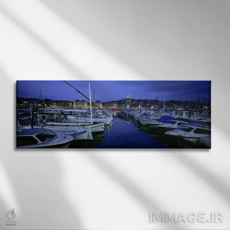 تابلو دکوراتیو Old Port, Marseille, Provence-Alpes-Cote d'Azur, France… اثر پانورامیک ایمجز - نمای روبهرو روی دیوار