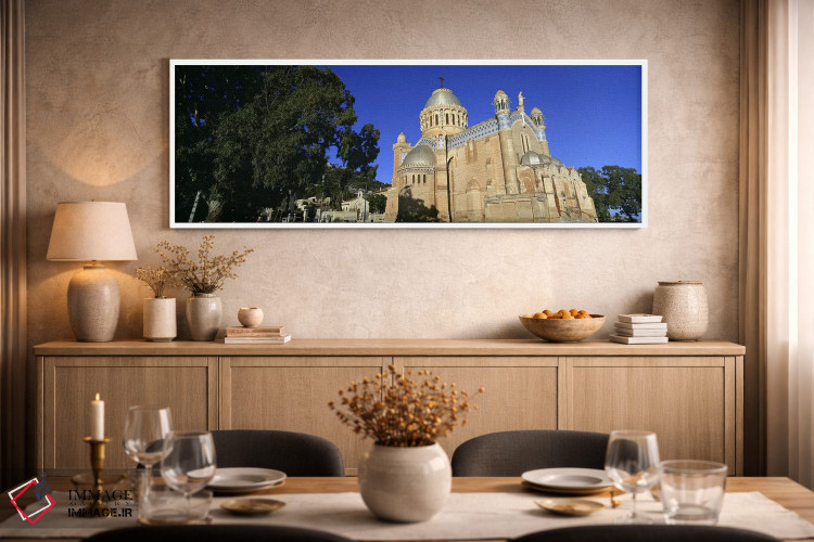 تابلو دکوراتیو Notre Dame D'Afrique, Algiers, Algeria,نمای زاویه پایین… اثر پانورامیک ایمجز - D2W