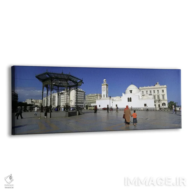 تابلو دکوراتیو Jamaa-El-Jedid, Algiers, Algeria,گردشگران در حال قدم زد… اثر پانورامیک ایمجز - نمای پرسپکتیو محصول