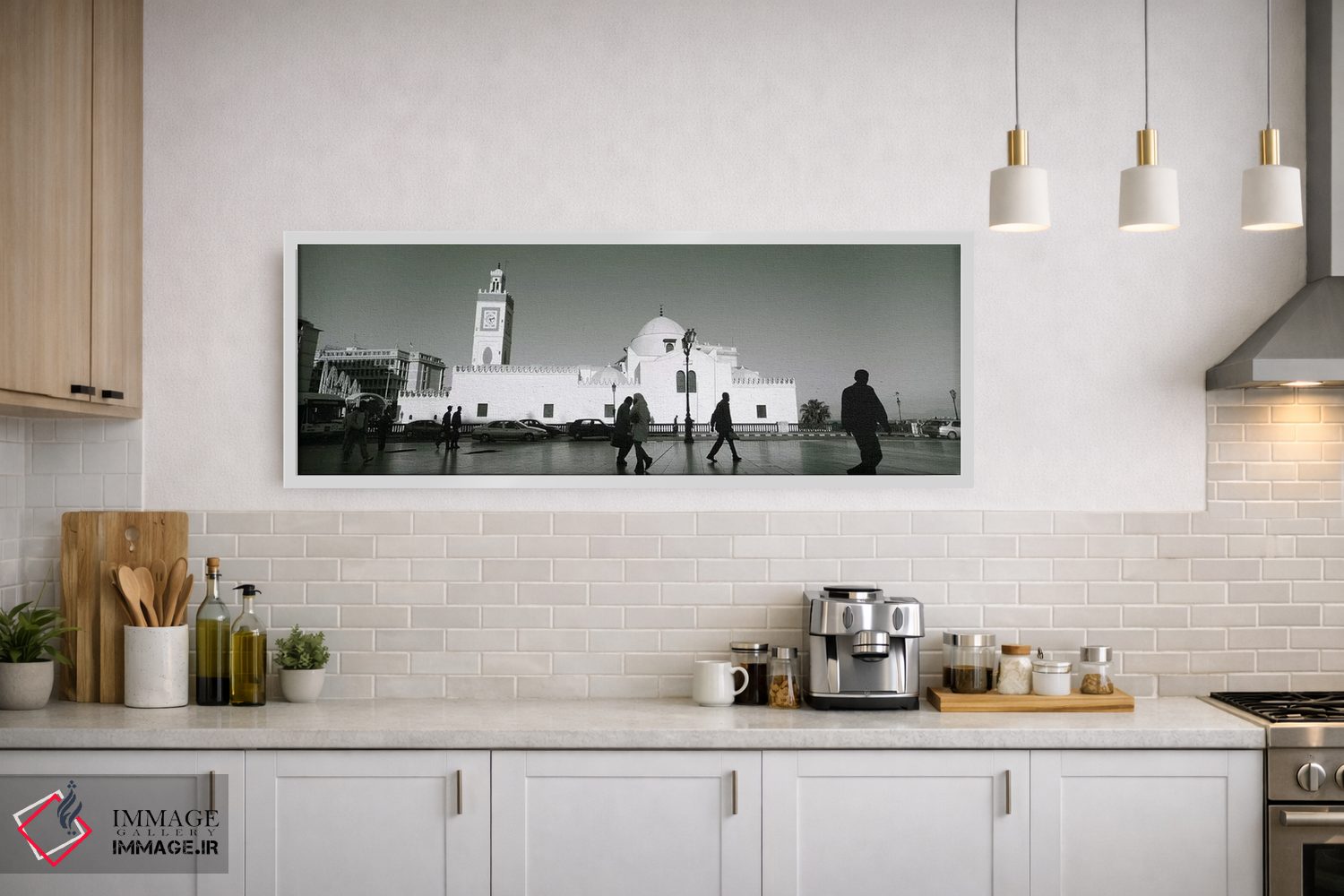 تابلو دکوراتیو Jamaa-El-Jedid, Algiers, Algeria,خودروهای پارک شده در م… اثر پانورامیک ایمجز - D1W