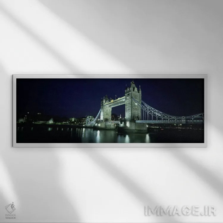 تابلو دکوراتیو Tower Bridge, Thames River, London, England,پل روی رودخ… اثر پانورامیک ایمجز - نمای قابدار سفید