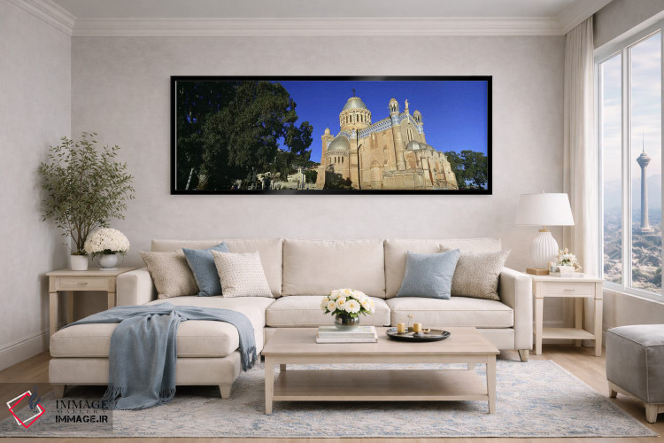 تابلو دکوراتیو Notre Dame D'Afrique, Algiers, Algeria,نمای زاویه پایین… اثر پانورامیک ایمجز - D6B