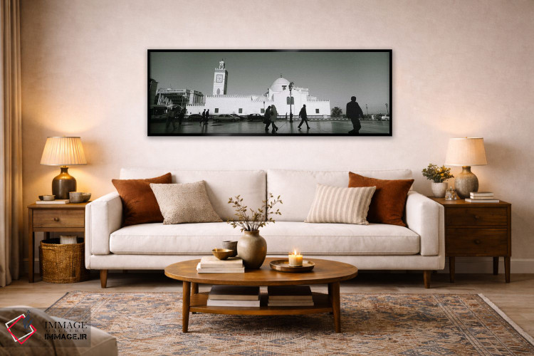 تابلو دکوراتیو Jamaa-El-Jedid, Algiers, Algeria,خودروهای پارک شده در م… اثر پانورامیک ایمجز - D6B