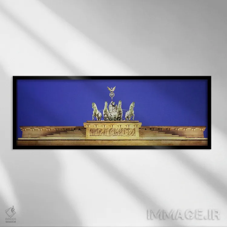 تابلو دکوراتیو Brandenburg Gate, Berlin, Germany,نمای بالای دروازه برا… اثر پانورامیک ایمجز - نمای قابدار مشکی
