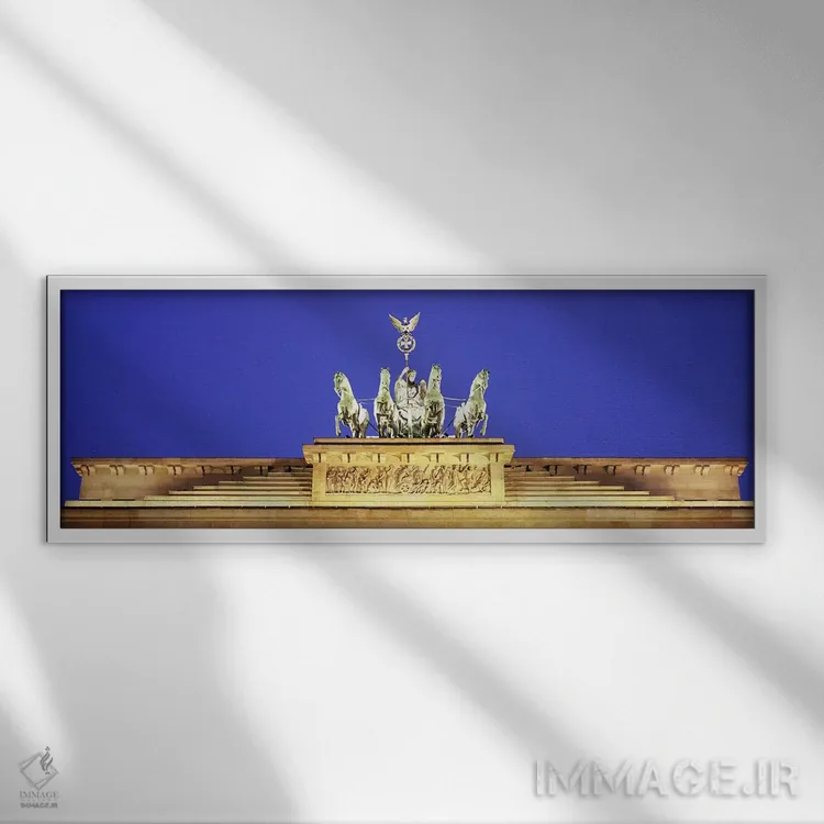 تابلو دکوراتیو Brandenburg Gate, Berlin, Germany,نمای بالای دروازه برا… اثر پانورامیک ایمجز - نمای قابدار سفید
