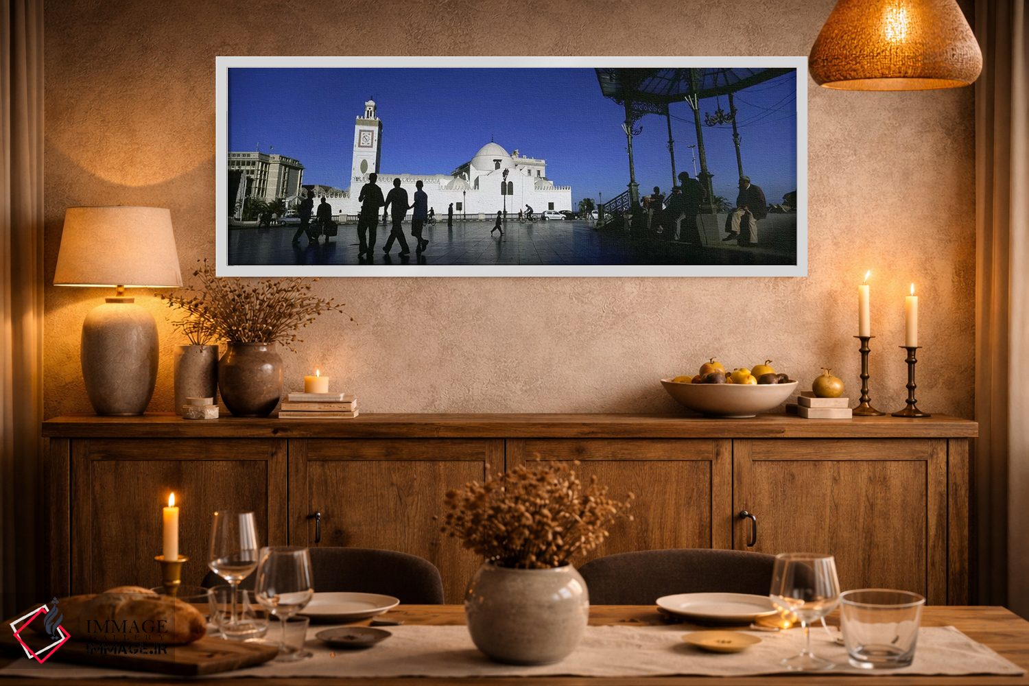 تابلو دکوراتیو Jamaa-El-Jedid, Algiers, Algeria #2,گردشگران در حال قدم… اثر پانورامیک ایمجز - D2W