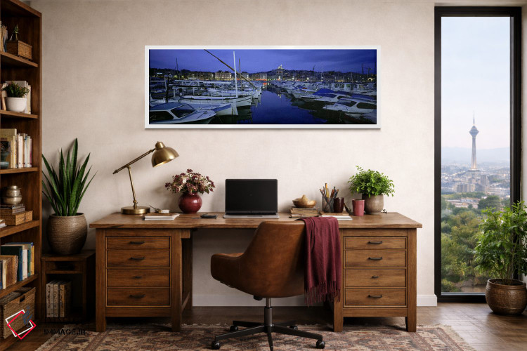 تابلو دکوراتیو Old Port, Marseille, Provence-Alpes-Cote d'Azur, France… اثر پانورامیک ایمجز - D1W