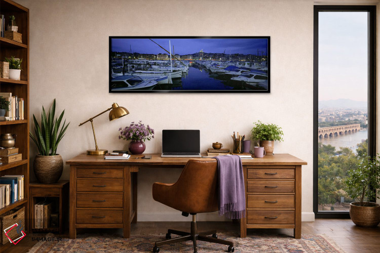 تابلو دکوراتیو Old Port, Marseille, Provence-Alpes-Cote d'Azur, France… اثر پانورامیک ایمجز - D3B