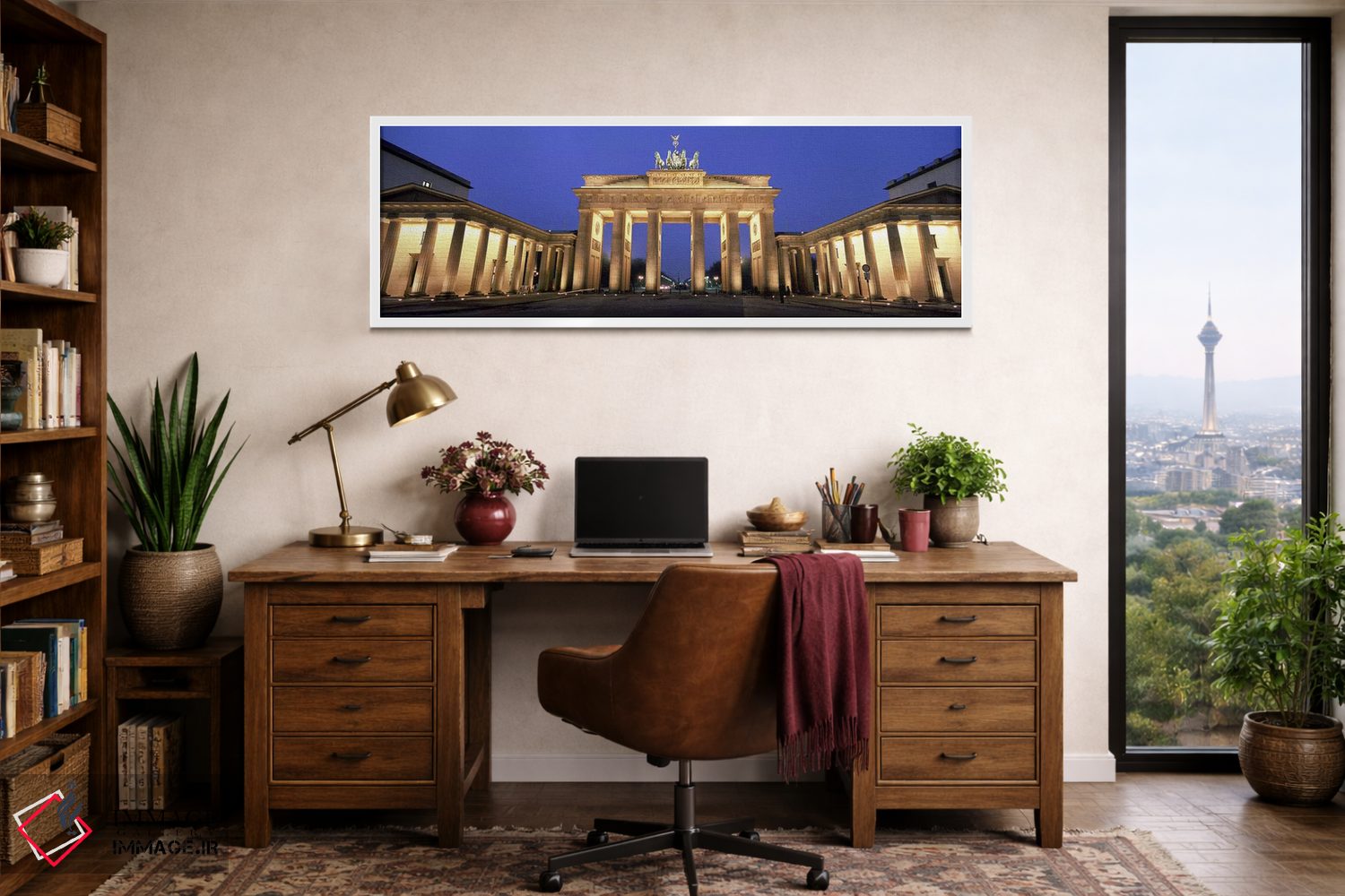 تابلو دکوراتیو Berlin, Germany,دروازه براندنبورگ نورپردازی شده، برلین… اثر پانورامیک ایمجز - D1W