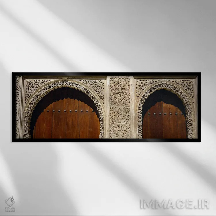 تابلو دکوراتیو Court Of Lions, Alhambra, Granada, Andalusia, Spain,نما… اثر پانورامیک ایمجز - نمای قابدار مشکی