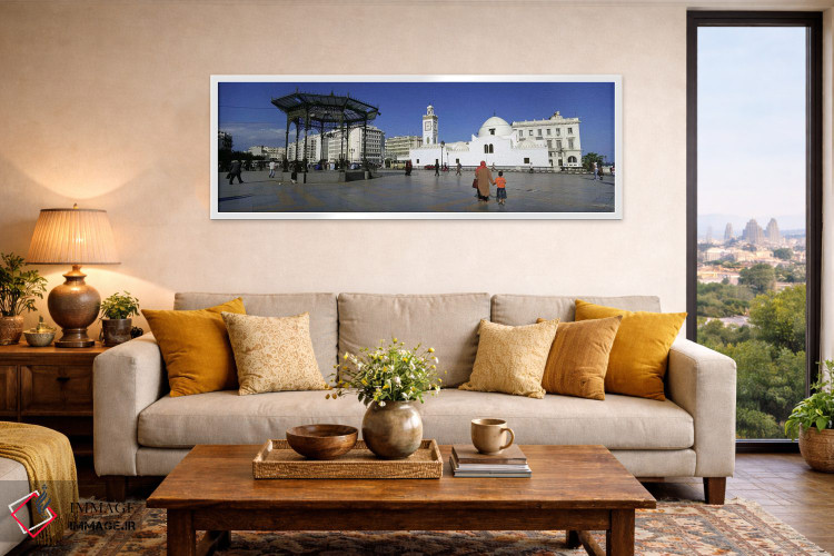 تابلو دکوراتیو Jamaa-El-Jedid, Algiers, Algeria,گردشگران در حال قدم زد… اثر پانورامیک ایمجز - D5W