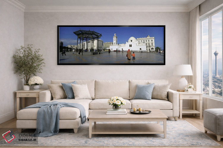 تابلو دکوراتیو Jamaa-El-Jedid, Algiers, Algeria,گردشگران در حال قدم زد… اثر پانورامیک ایمجز - D6B