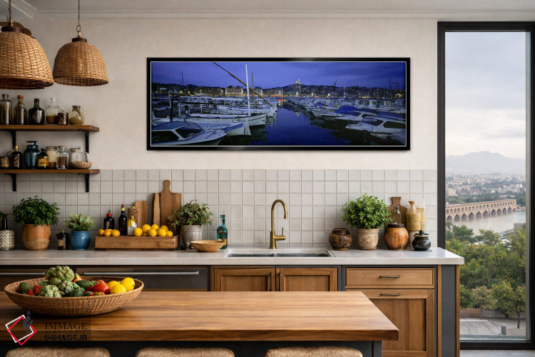تابلو دکوراتیو Old Port, Marseille, Provence-Alpes-Cote d'Azur, France… اثر پانورامیک ایمجز - D4B