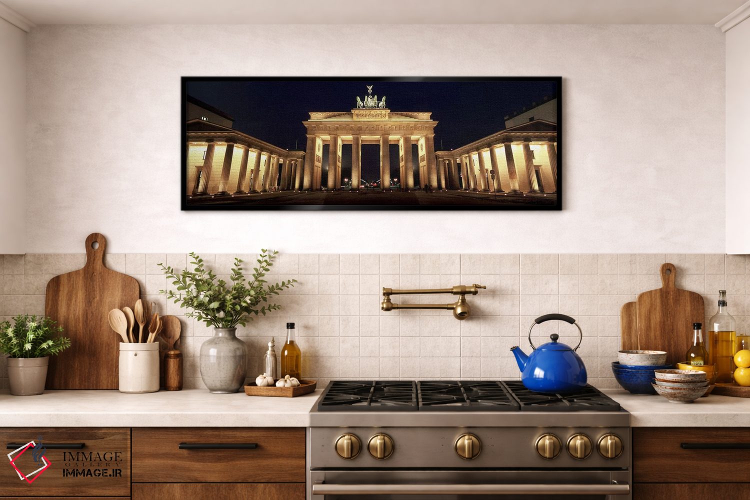 تابلو دکوراتیو Brandenburg Gate, Berlin, Germany,نمای پایین دروازه نور… اثر پانورامیک ایمجز - D2B