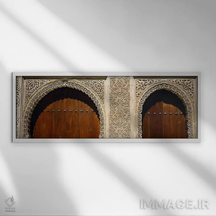 تابلو دکوراتیو Court Of Lions, Alhambra, Granada, Andalusia, Spain,نما… اثر پانورامیک ایمجز - نمای قابدار سفید