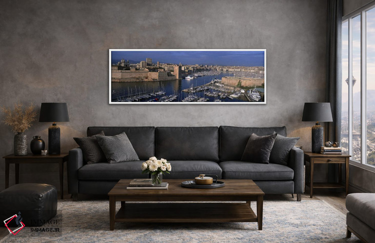 تابلو دکوراتیو Marseille, Provence-Alpes-Cote d'Azur, France,بندر قدیم… اثر پانورامیک ایمجز - D5W