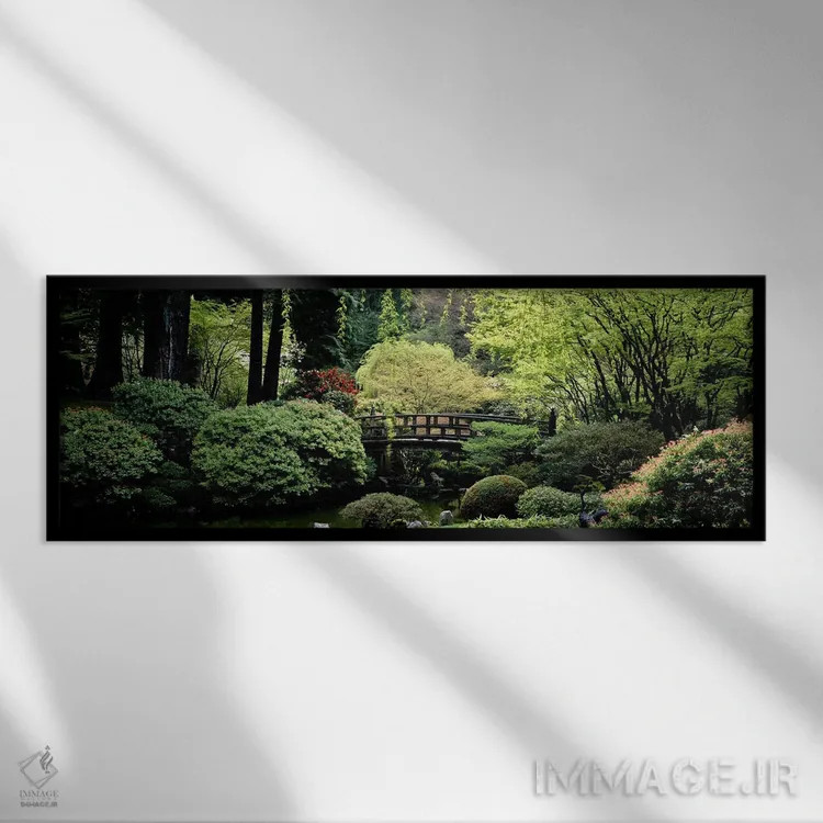 تابلو دکوراتیو Japanese Garden, Washington Park, Portland, Oregon,نمای… اثر پانورامیک ایمجز - نمای قابدار مشکی