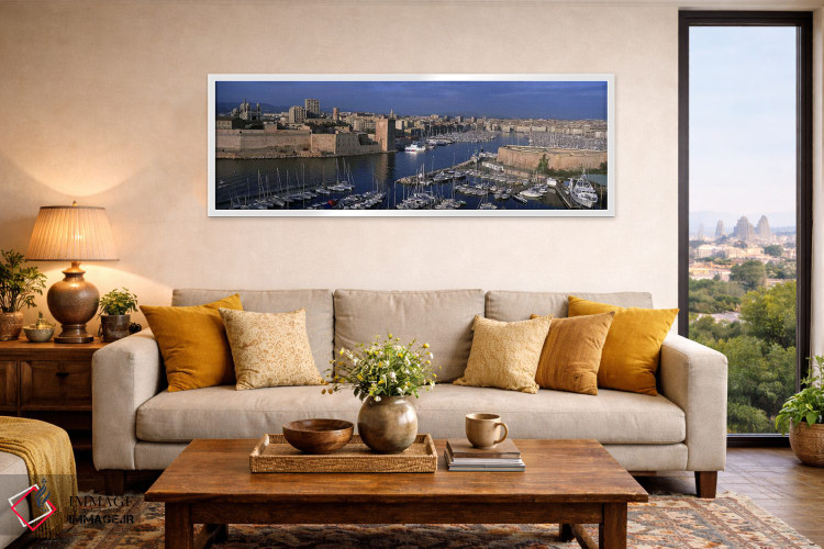 تابلو دکوراتیو Marseille, Provence-Alpes-Cote d'Azur, France,بندر قدیم… اثر پانورامیک ایمجز - D6W