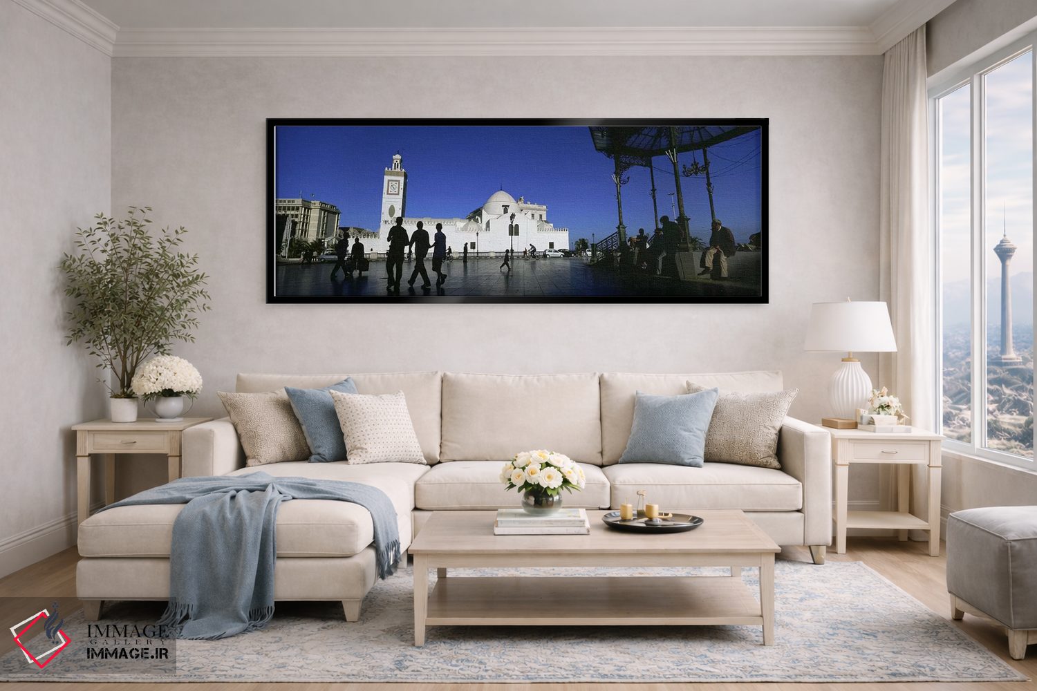 تابلو دکوراتیو Jamaa-El-Jedid, Algiers, Algeria #2,گردشگران در حال قدم… اثر پانورامیک ایمجز - D6B