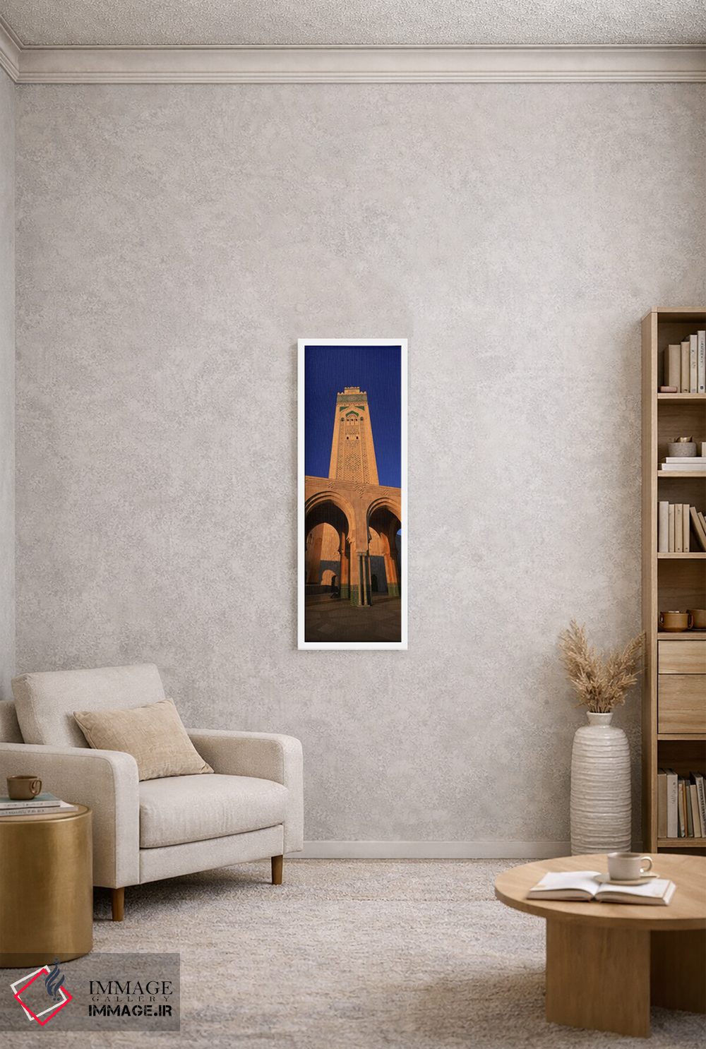 تابلو دکوراتیو Hassan II Mosque, Casablanca, Morocco,نمای پایین برج مس… اثر پانورامیک ایمجز - D2W