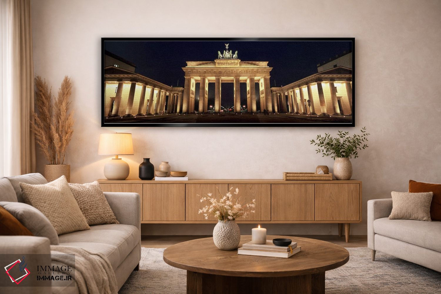 تابلو دکوراتیو Brandenburg Gate, Berlin, Germany,نمای پایین دروازه نور… اثر پانورامیک ایمجز - D5B