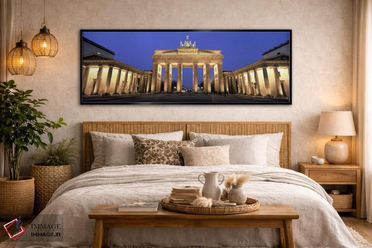 تابلو دکوراتیو Berlin, Germany,دروازه براندنبورگ نورپردازی شده، برلین… اثر پانورامیک ایمجز - D6B