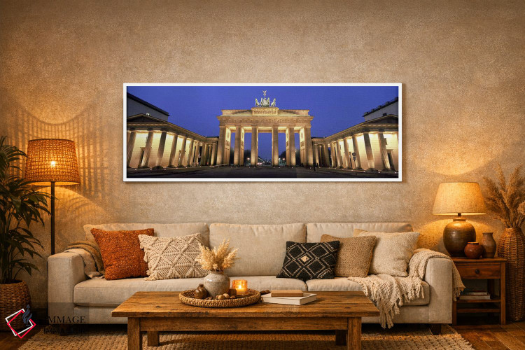 تابلو دکوراتیو Berlin, Germany,دروازه براندنبورگ نورپردازی شده، برلین… اثر پانورامیک ایمجز - D5W