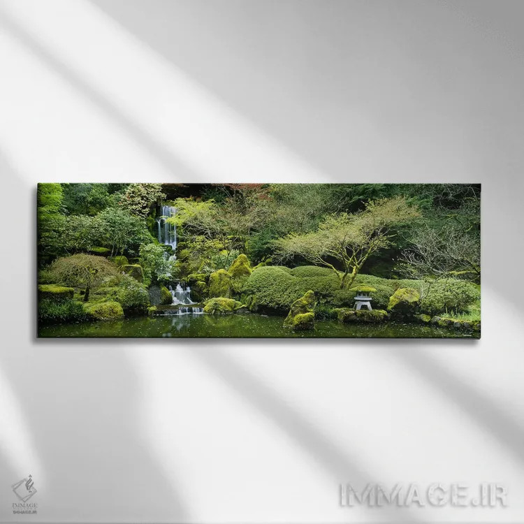 تابلو دکوراتیو Japanese Garden, Washington Park, Portland, Oregon, USA… اثر پانورامیک ایمجز - نمای روبهرو روی دیوار