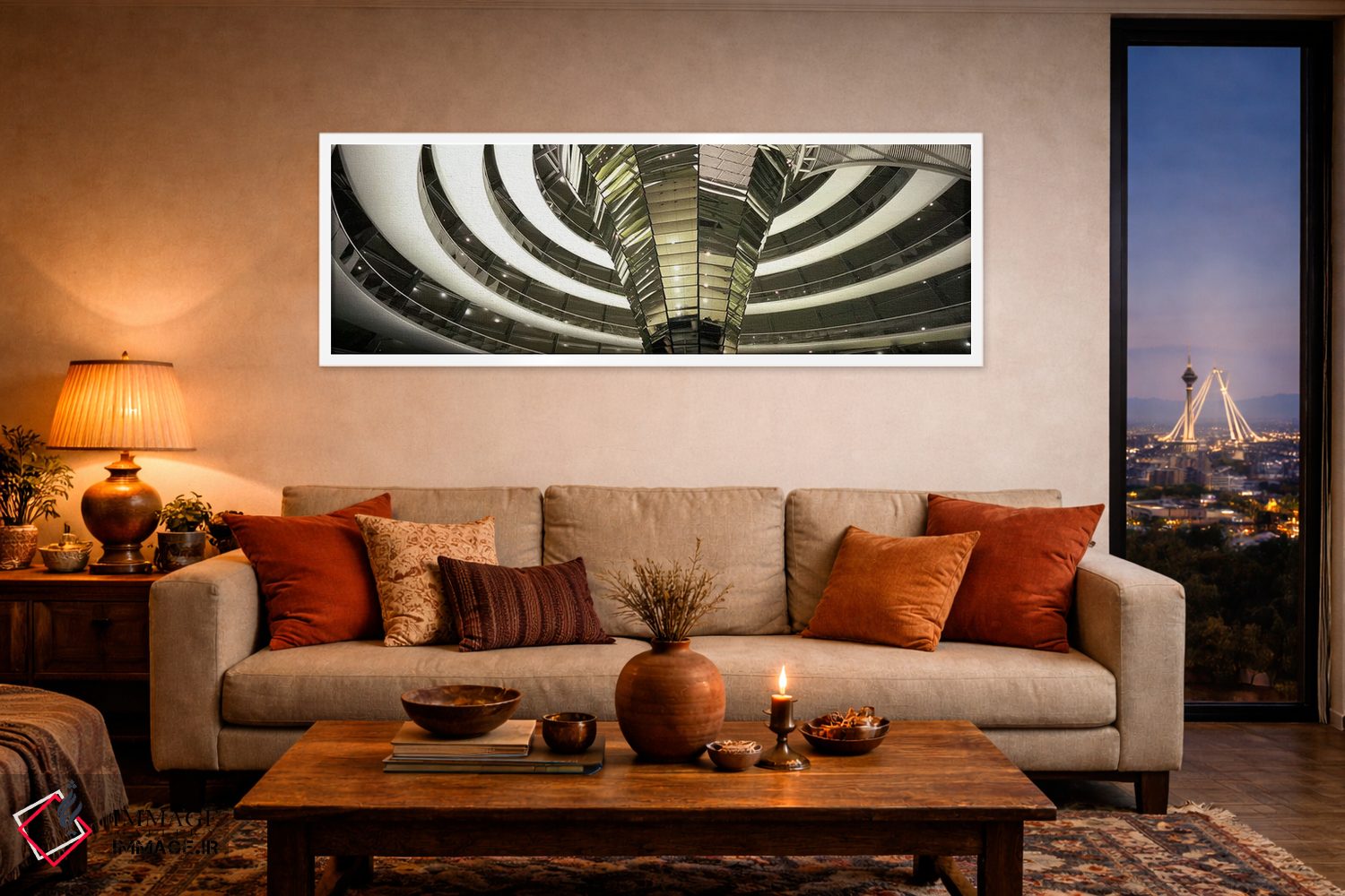 تابلو دکوراتیو Reichstag, Berlin, Germany,فضای داخلی گنبد و مخروط ساخت… اثر پانورامیک ایمجز - D4W