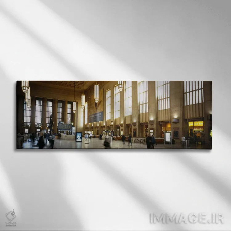تابلو دکوراتیو Philadelphia, Pennsylvania, USA,گروهی از مردم در ایستگا… اثر پانورامیک ایمجز - نمای روبهرو روی دیوار