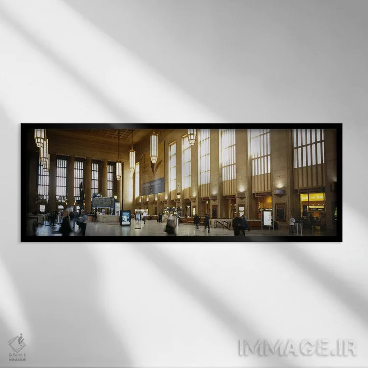 تابلو دکوراتیو Philadelphia, Pennsylvania, USA,گروهی از مردم در ایستگا… اثر پانورامیک ایمجز - نمای قابدار مشکی