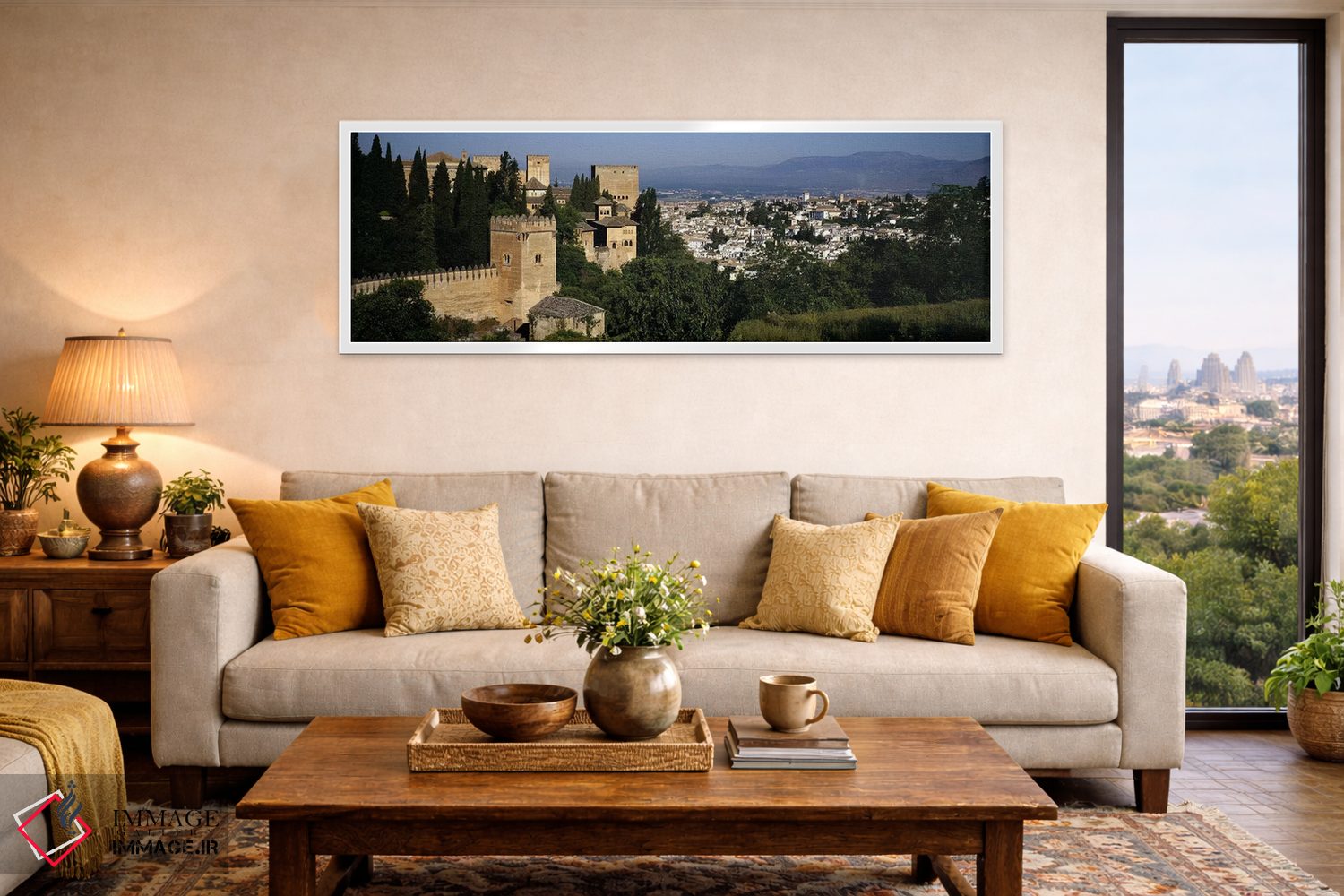 تابلو دکوراتیو Granada, Andalusia, Spain,نمای با زاویه بالا از محله ال… اثر پانورامیک ایمجز - D4W