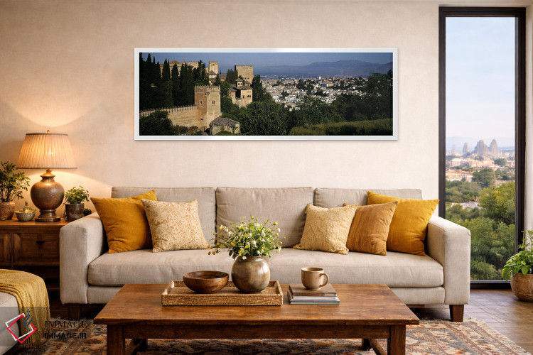 تابلو دکوراتیو Granada, Andalusia, Spain,نمای با زاویه بالا از محله ال… اثر پانورامیک ایمجز - D4W