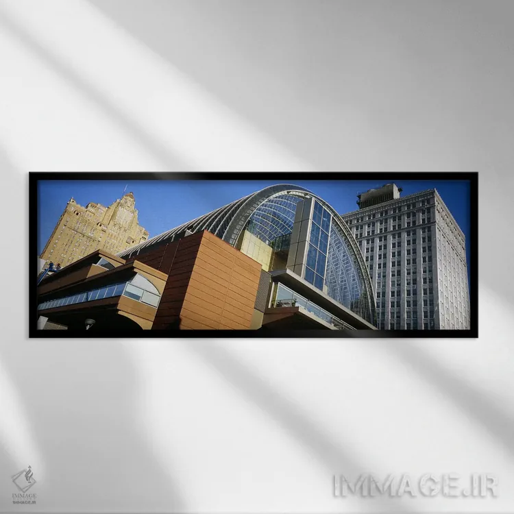 تابلو دکوراتیو Philadelphia, Pennsylvania, USA,نمای پایین ساختمان ها د… اثر پانورامیک ایمجز - نمای قابدار مشکی