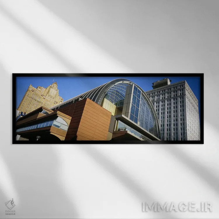 تابلو دکوراتیو Philadelphia, Pennsylvania, USA,نمای پایین ساختمان ها د… اثر پانورامیک ایمجز - نمای قابدار مشکی