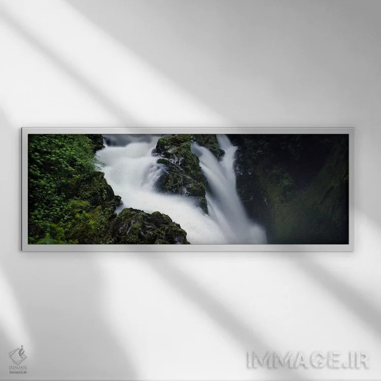 تابلو دکوراتیو Sol Duc Falls, Olympic National Park, Washington State… اثر پانورامیک ایمجز - نمای قابدار سفید