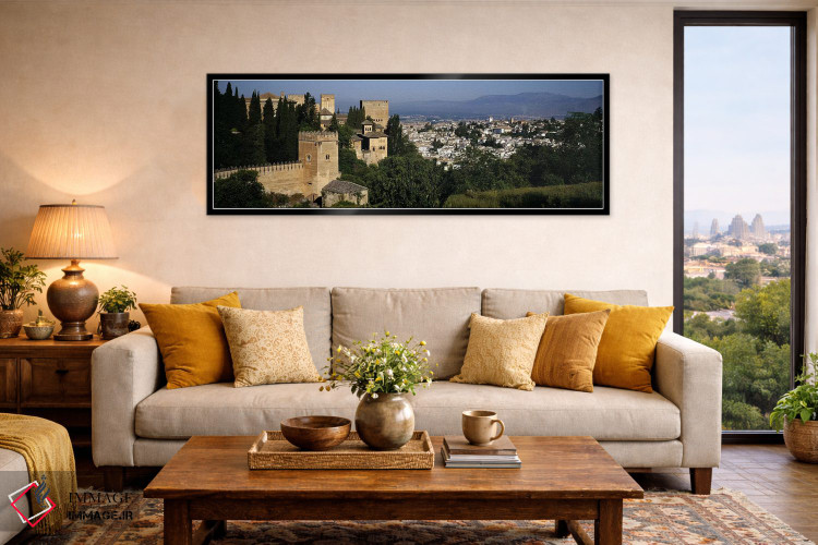 تابلو دکوراتیو Granada, Andalusia, Spain,نمای با زاویه بالا از محله ال… اثر پانورامیک ایمجز - D6B