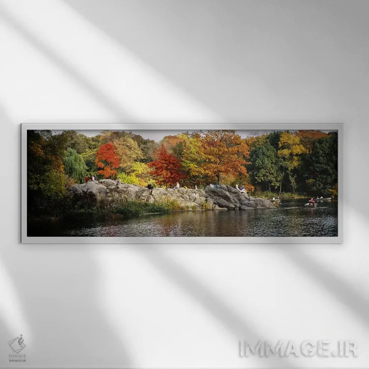 تابلو دکوراتیو Central Park, Manhattan, New York City, New York, USA,ج… اثر پانورامیک ایمجز - نمای قابدار سفید