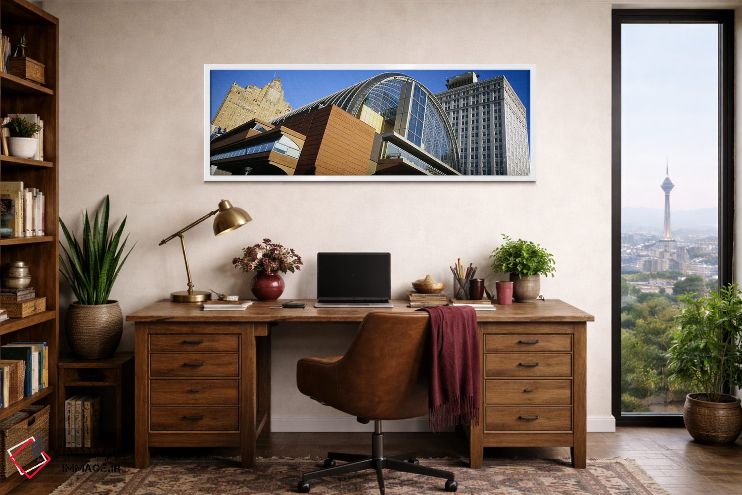 تابلو دکوراتیو Philadelphia, Pennsylvania, USA,نمای پایین ساختمان ها د… اثر پانورامیک ایمجز - D1W