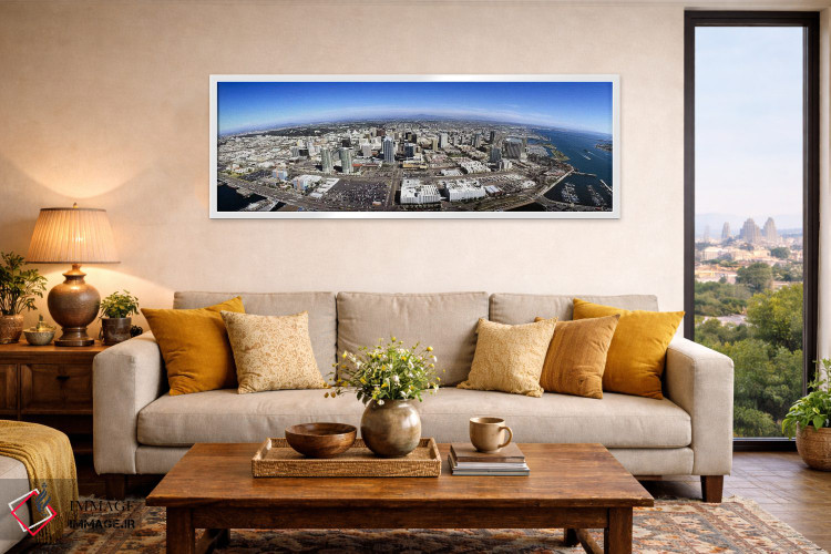 تابلو دکوراتیو San Diego, California, USA,نمای هوایی از شهر سن دیه گو… اثر پانورامیک ایمجز - D5W