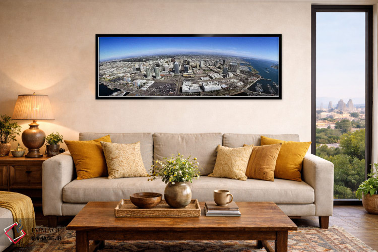 تابلو دکوراتیو San Diego, California, USA,نمای هوایی از شهر سن دیه گو… اثر پانورامیک ایمجز - D6B