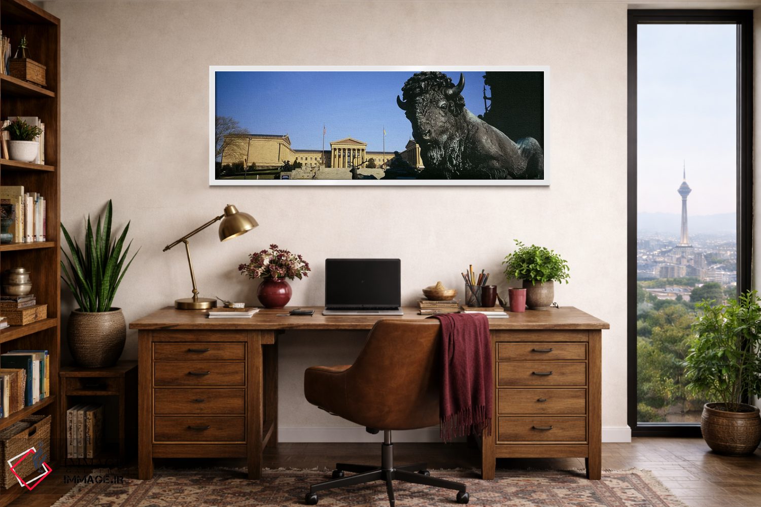 تابلو دکوراتیو Washington Monument, Eakins Oval, Philadelphia, Pennsyl… اثر پانورامیک ایمجز - D1W