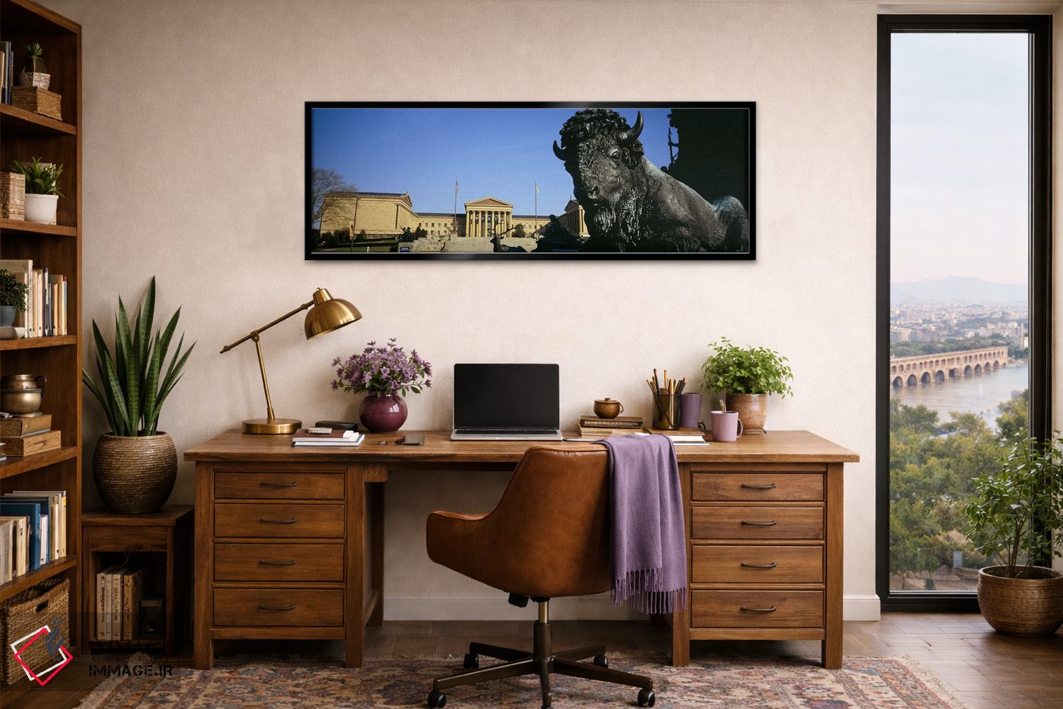 تابلو دکوراتیو Washington Monument, Eakins Oval, Philadelphia, Pennsyl… اثر پانورامیک ایمجز - D2B