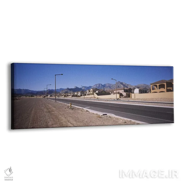 تابلو دکوراتیو Las Vegas, Nevada, USA,خانه های ردیفی در امتداد جاده، ل… اثر پانورامیک ایمجز - نمای پرسپکتیو محصول